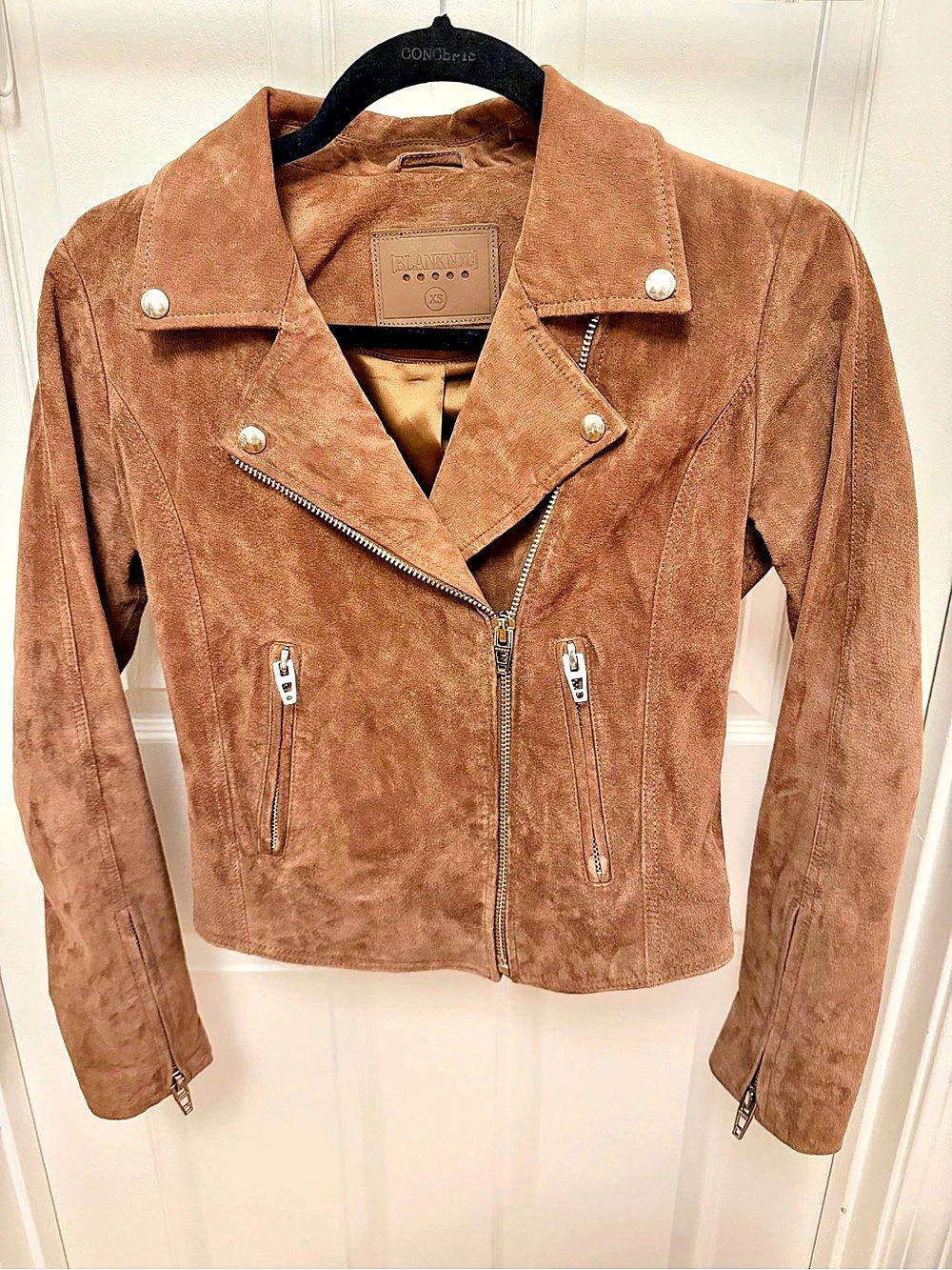 BlankNYC Suede Moto Jacket Brown XS